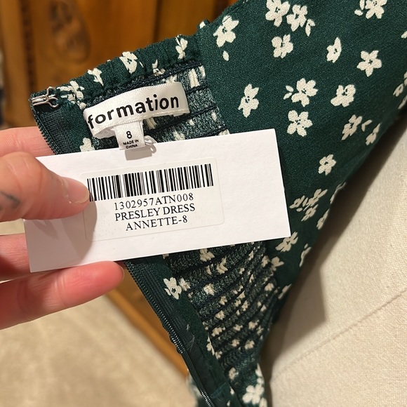 Reformation green Presley minidress - Picture 8 of 12